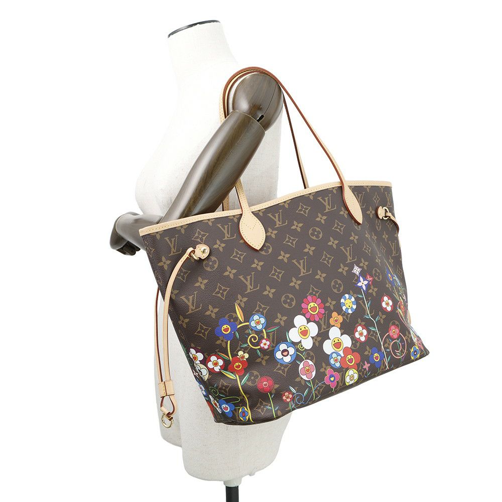 ルイヴィトン トートバッグ モノグラム LV × TM ネヴァーフル MM ポーチ付き M13271 LOUIS VUITTON 村上隆 コラボ