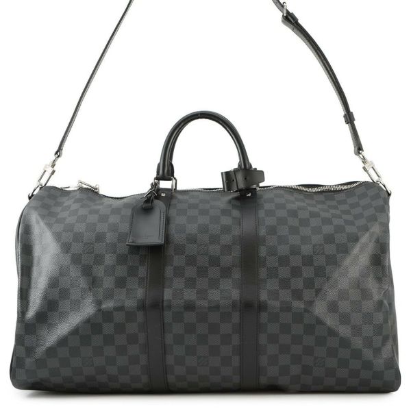 ルイヴィトン ボストンバッグ ダミエ・グラフィット キーポル・バンドリエール 55 N41413 ヴィトン 旅行バッグ トラベル 黒 ブラック