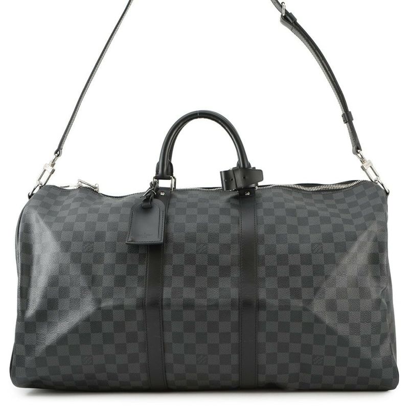 ルイヴィトン ボストンバッグ ダミエ・グラフィット キーポル・バンドリエール 55 N41413 ヴィトン 旅行バッグ トラベル 黒 ブラック