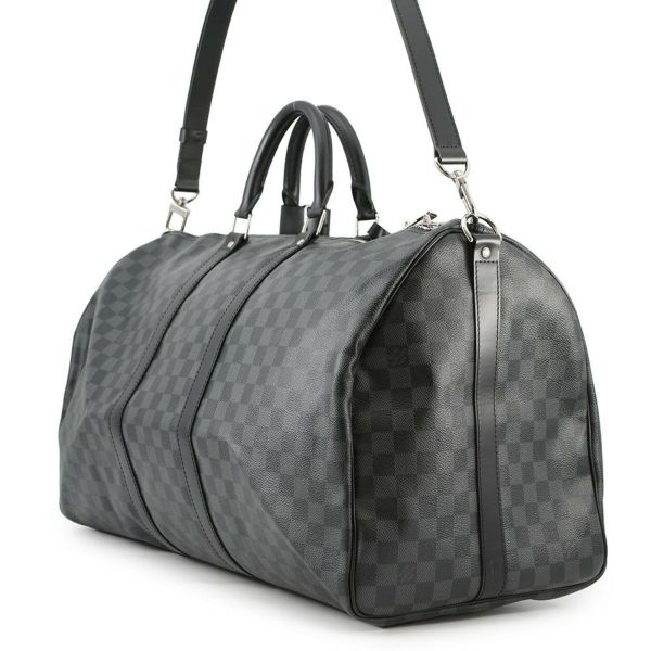ルイヴィトン ボストンバッグ ダミエ・グラフィット キーポル・バンドリエール 55 N41413 ヴィトン 旅行バッグ トラベル 黒 ブラック
