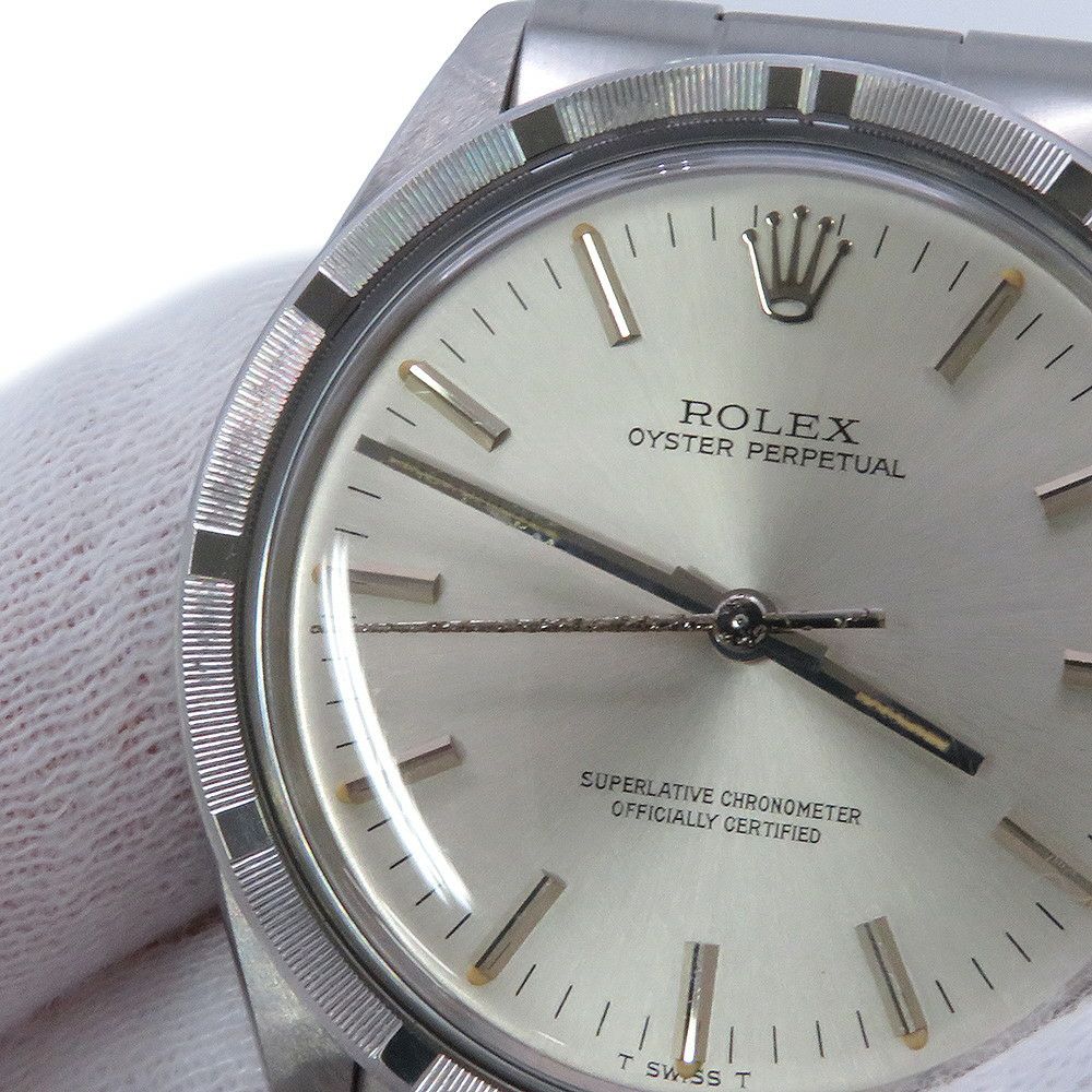 ロレックス オイスターパーペチュアル 3番 1007 ROLEX 腕時計 シルバー文字盤 アンティークウォッチ