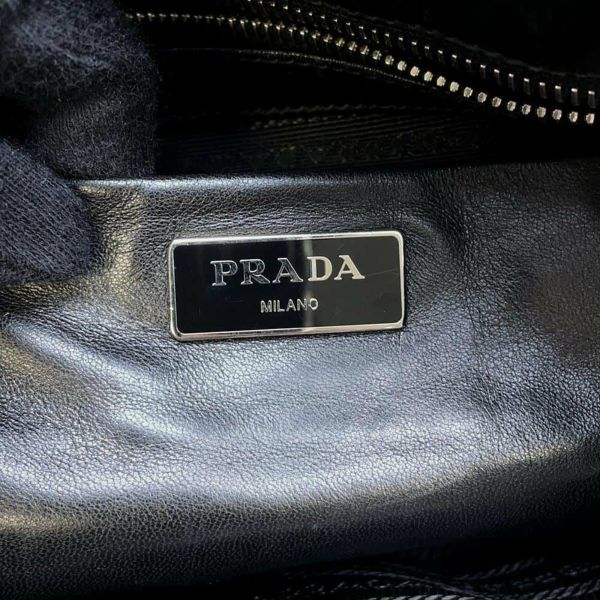 プラダ トートバッグ リボン ナイロン 1BG027 PRADA 2wayショルダーバッグ 黒