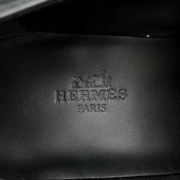 エルメス ローファー ダービー ファースト グラッセ レディースサイズ37 1/2 HERMES 靴 黒