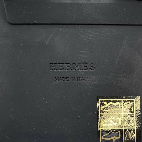 エルメス ローファー ダービー ファースト グラッセ レディースサイズ37 1/2 HERMES 靴 黒