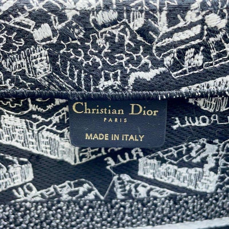 クリスチャン・ディオール トートバッグ ブックトート プラン ドゥ パリ ミディアム M1296ZOMP_M46I 黒