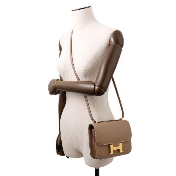 エルメス ミニ コンスタンス3 ミロワール エトゥープ/ゴールド金具 エプソン K刻印