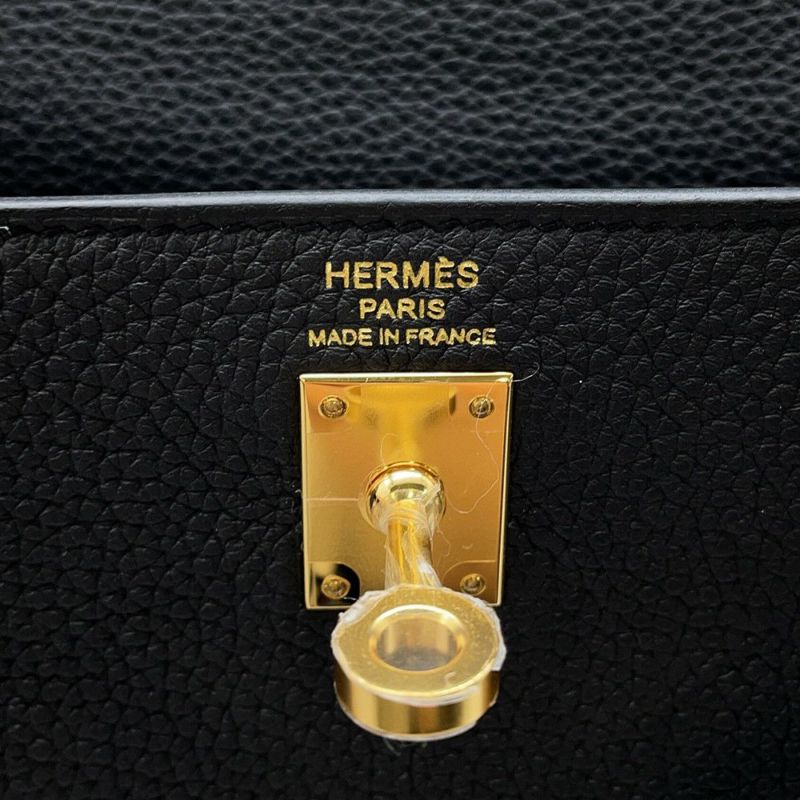 エルメス ハンドバッグ ケリー25 内縫い ブラック/ゴールド金具 トゴ B刻印 HERMES Kelly 2wayバッグ 刻印