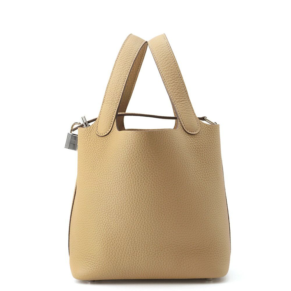エルメス ハンドバッグ ピコタンロックPM ビスキュイ/シルバー金具 トリヨンクレマンス K刻印 HERMES トートバッグ