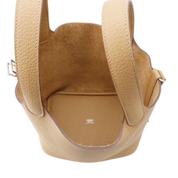 エルメス ハンドバッグ ピコタンロックPM ビスキュイ/シルバー金具 トリヨンクレマンス K刻印 HERMES トートバッグ