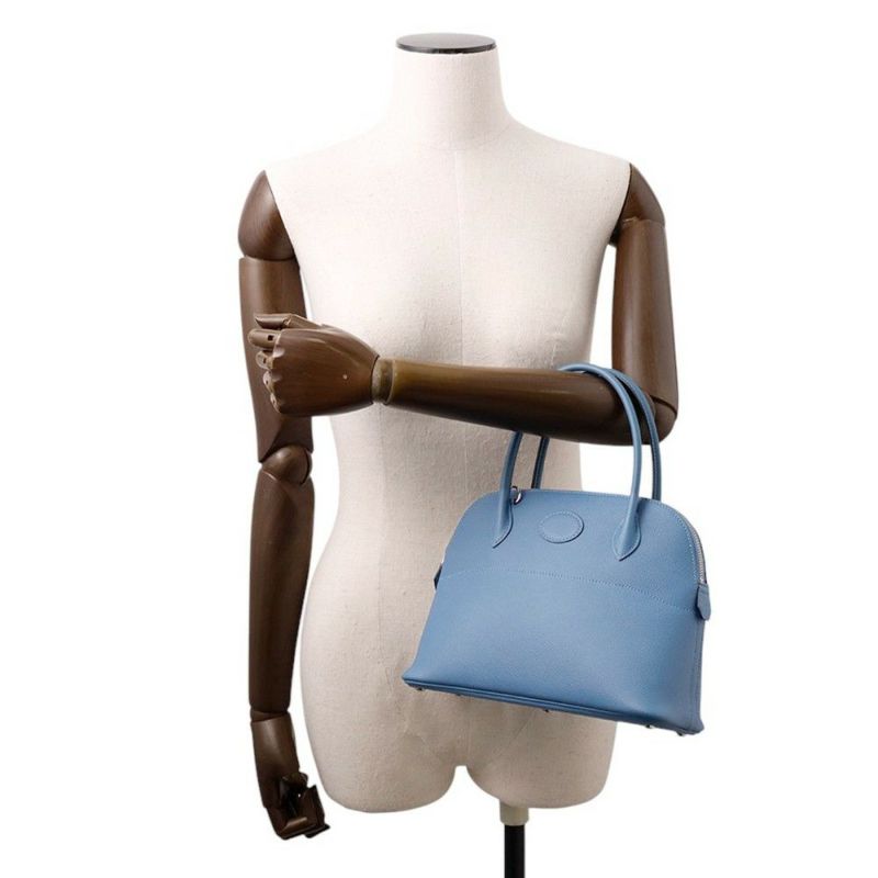 エルメス ハンドバッグ ボリード27 アズール/シルバー金具 エプソン D刻印 2wayショルダー