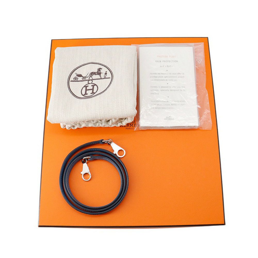 エルメス ハンドバッグ ボリード27 アズール/シルバー金具 エプソン D刻印 2wayショルダー