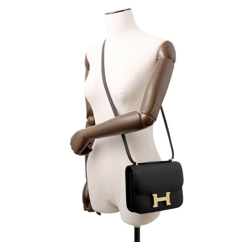 エルメス ミニ コンスタンス3 ミロワール ブラック/シャンパンゴールド金具 エプソン K刻印 黒