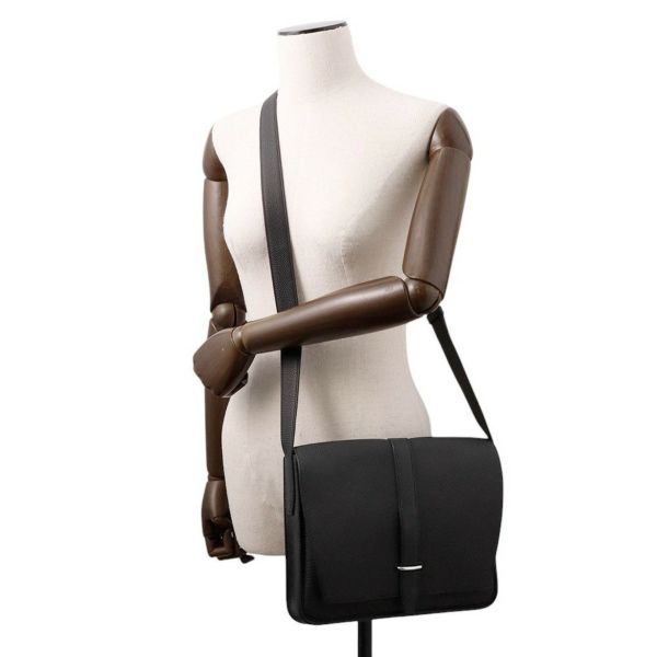 エルメス ショルダーバッグ スティーブライト ジュニア ブラック/シルバー金具 トゴ W刻印 メンズ 黒