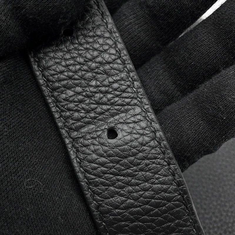 エルメス ショルダーバッグ スティーブライト ジュニア ブラック/シルバー金具 トゴ W刻印 メンズ 黒