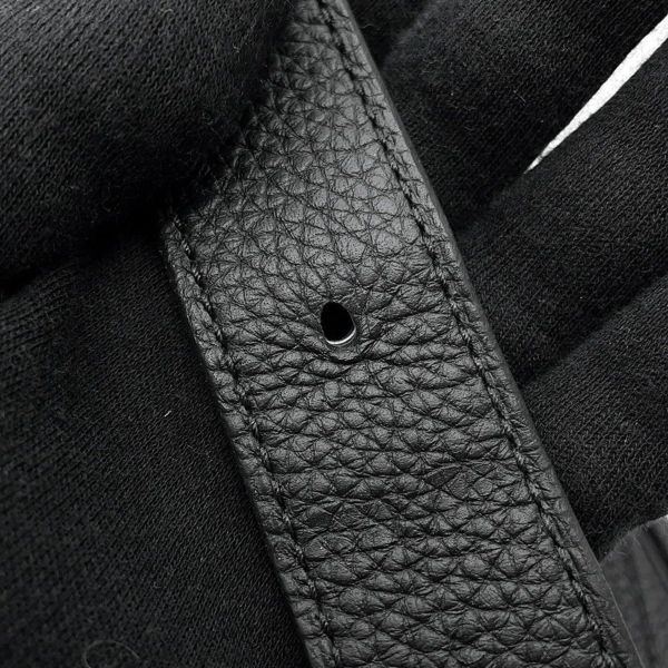 エルメス ショルダーバッグ スティーブライト ジュニア ブラック/シルバー金具 トゴ W刻印 メンズ 黒