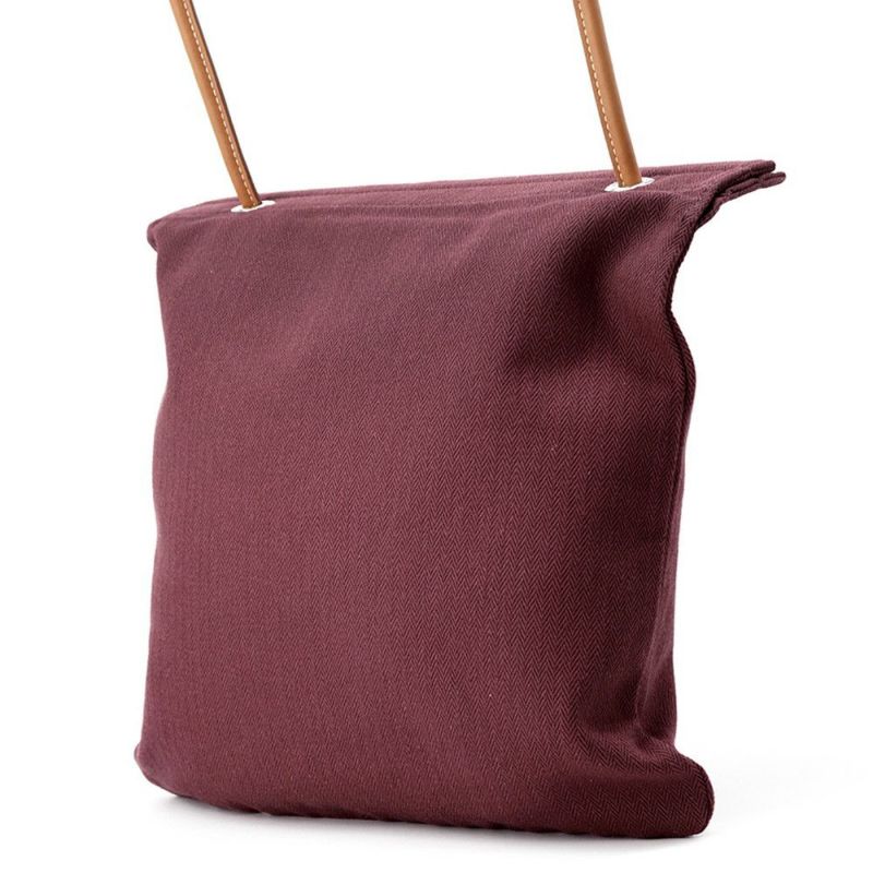 エルメス ショルダーバッグ サック アリーヌMM ルージュアッシュ/ゴールド/シルバー金具 トワルシェブロン K刻印