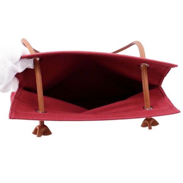 エルメス ショルダーバッグ サック アリーヌMM ルージュアッシュ/ゴールド/シルバー金具 トワルシェブロン K刻印