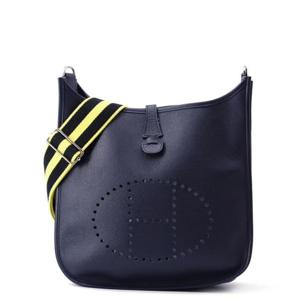 エルメス ショルダーバッグ エブリン3 PM ブルーインディゴ/シルバー金具 エプソン X刻印 HERMES Evelyne