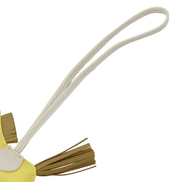 エルメス バッグチャーム ロデオPM ライム/クレ/セサミ ラムスキン B刻印 HERMES チャーム オーナメント