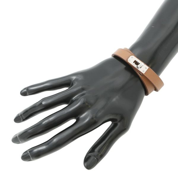 エルメス ブレスレット ケリー ドゥブルトゥール ゴールド/シルバー金具 スイフト Y刻印 サイズT3 HERMES アクセサリー