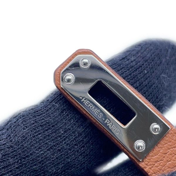エルメス ブレスレット ケリー ドゥブルトゥール ゴールド/シルバー金具 スイフト Y刻印 サイズT3 HERMES アクセサリー