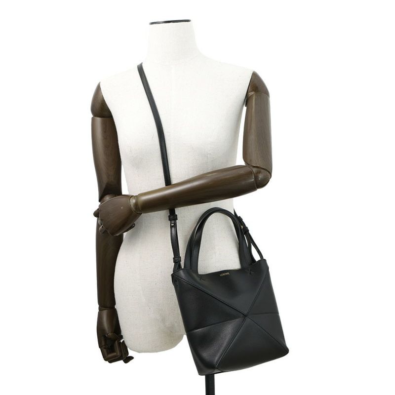 ロエベ ハンドバッグ パズルフォルド ミニ A657V25X01 LOEWE 2way 黒