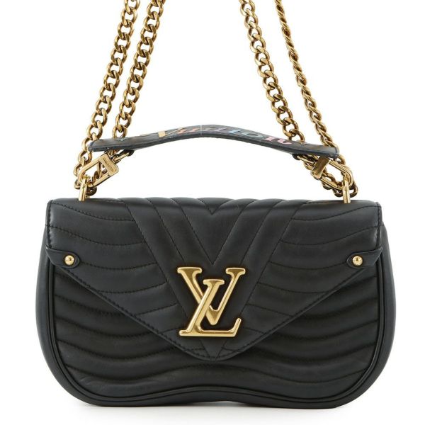 ルイヴィトン ショルダーバッグ ニューウェーブ チェーンバッグMM M51498 LOUIS VUITTON 3wayバッグ ブラック 黒
