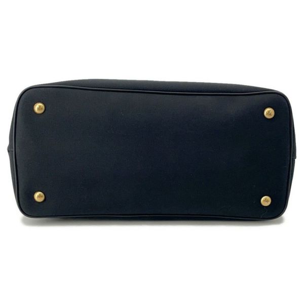 プラダ ハンドバッグ ジャカード ロゴ キャンバス 1BA579 PRADA 2way 黒