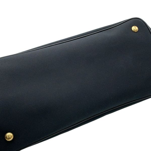 プラダ ハンドバッグ ジャカード ロゴ キャンバス 1BA579 PRADA 2way 黒