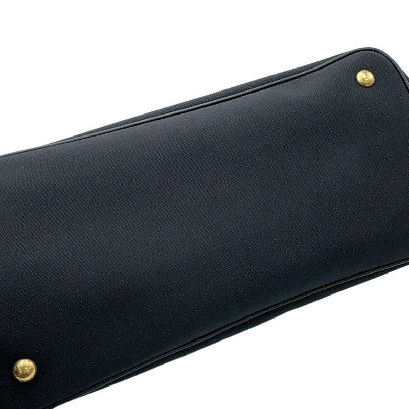 プラダ ハンドバッグ ジャカード ロゴ キャンバス 1BA579 PRADA 2way 黒