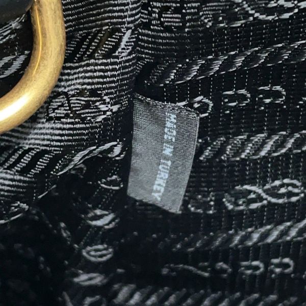 プラダ ハンドバッグ ジャカード ロゴ キャンバス 1BA579 PRADA 2way 黒