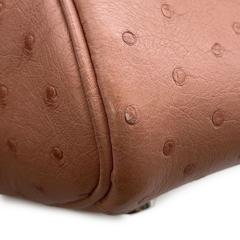 エルメス ハンドバッグ リンディ26  テリキュート/シルバー金具 オーストリッチ T刻印 2wayショルダー