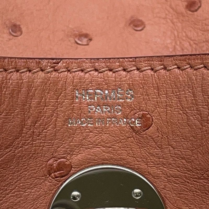 エルメス ハンドバッグ リンディ26  テリキュート/シルバー金具 オーストリッチ T刻印 2wayショルダー