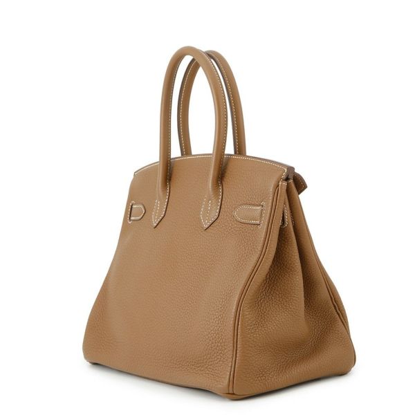 エルメス バーキン30 ゴールド/シルバー金具 トゴ C刻印 HERMES Birkin ハンドバッグ