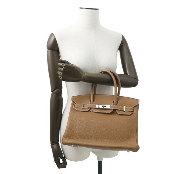 エルメス バーキン30 ゴールド/シルバー金具 トゴ C刻印 HERMES Birkin ハンドバッグ