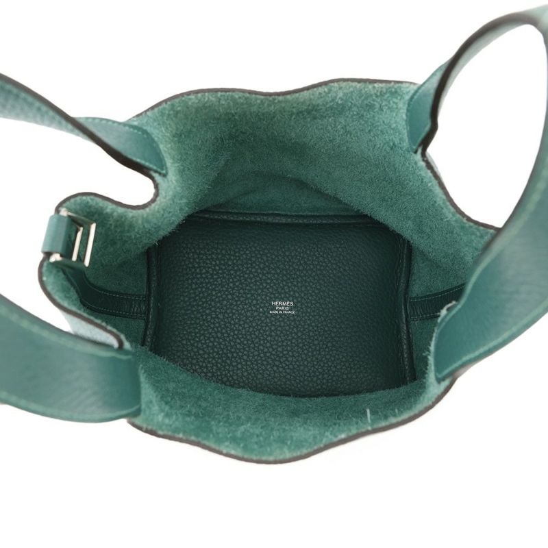 エルメス ハンドバッグ ピコタンロックPM マラカイト/シルバー金具 トリヨンクレマンス □Q刻印