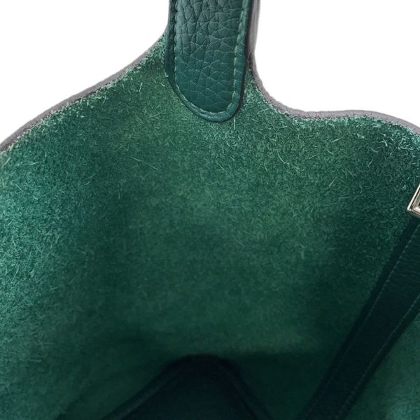 エルメス ハンドバッグ ピコタンロックPM マラカイト/シルバー金具 トリヨンクレマンス □Q刻印