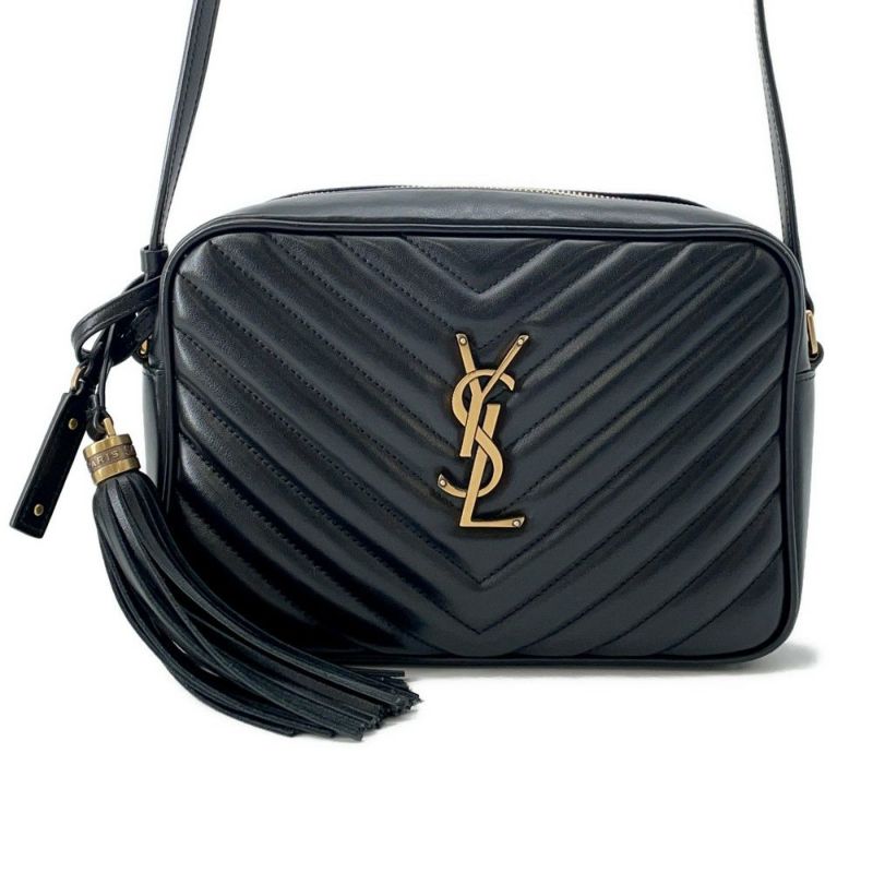 サンローランパリ ショルダーバッグ ルー カメラバッグ レザー 574494 SAINT LAURENT PARIS キルティング 黒