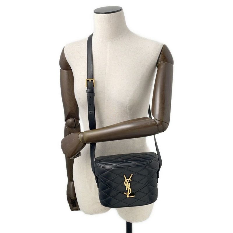 サンローランパリ ショルダーバッグ ジューン ボックス レザー 710080 SAINT LAURENT PARIS バッグ 黒