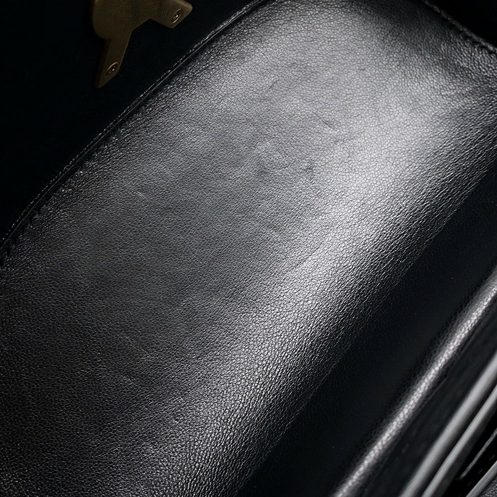 サンローランパリ ショルダーバッグ ジューン ボックス レザー 710080 SAINT LAURENT PARIS バッグ 黒