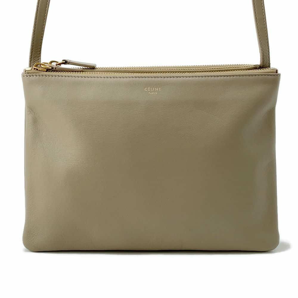 CELINE ラージトリオショルダーバッグ（保存袋付き） 清々しく