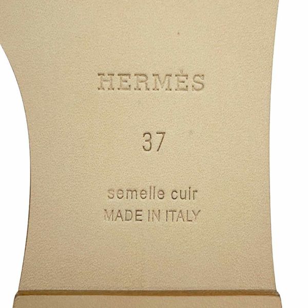 エルメス サンダル サントリーニ カーフレザー レディースサイズ37 HERMES 靴 白