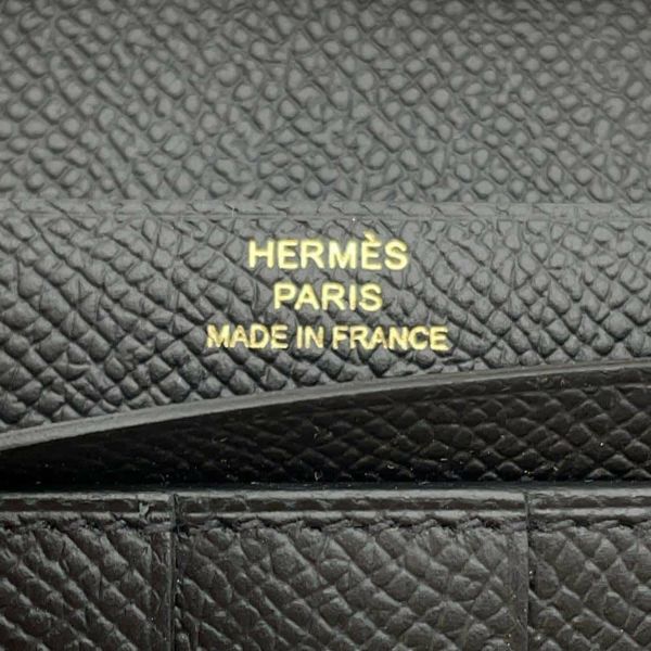 エルメス 長財布 ベアンスフレ ブラック/ゴールド金具 エプソン W刻印 HERMES 財布 黒