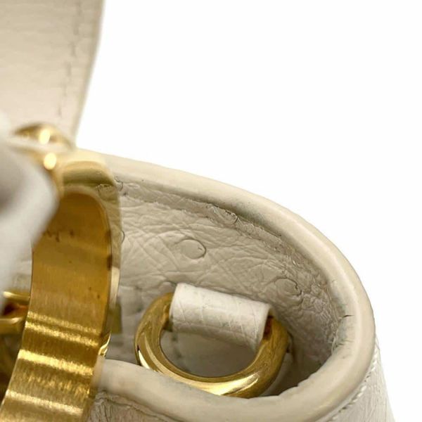 ルイヴィトン ハンドバッグ オーストリッチ カプシーヌBB LOUIS VUITTON 2wayショルダーバッグ 白