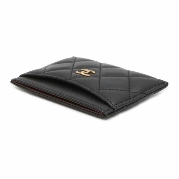 シャネル カードケース マトラッセ ココマーク ラムスキン パスケース A31510 CHANEL Card Holder 定期入れ 黒