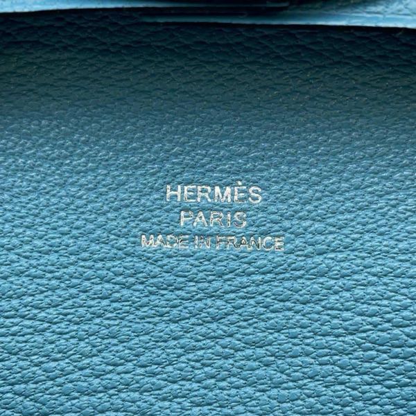 エルメス コインケース バスティア ニューブルージーン シェブルミゾル W刻印 HERMES 財布 シェーブル