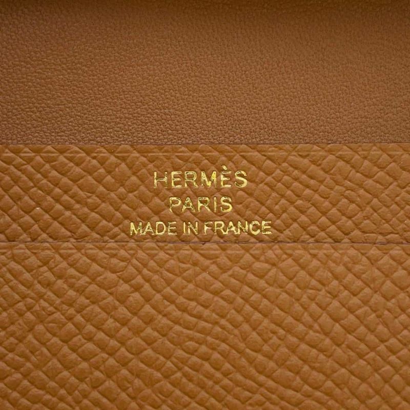 エルメス カードケース ベアン ミニ ゴールド/ゴールド金具 エプソン B刻印  HERMES 財布