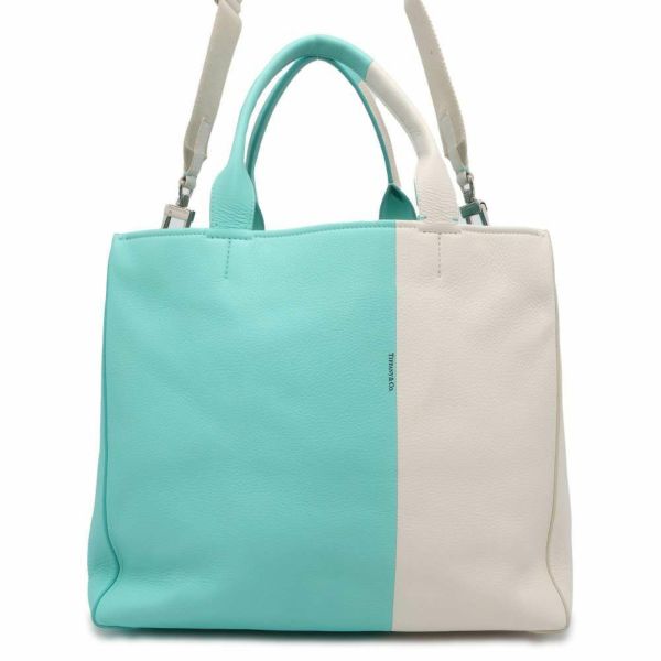 ティファニー トートバッグ レザー Tiffany&Co. バッグ 2wayショルダーバッグ 白