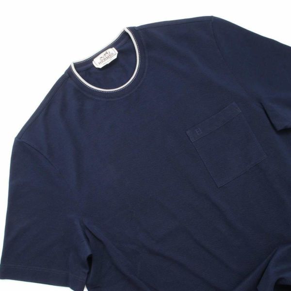 エルメス トップス サドルステッチ コットン メンズサイズL HERMES メンズ Tシャツ 半袖