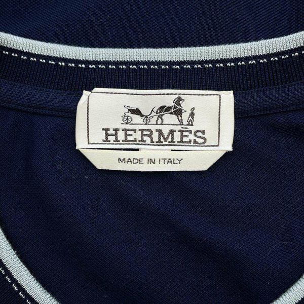 エルメス トップス サドルステッチ コットン メンズサイズL HERMES メンズ Tシャツ 半袖